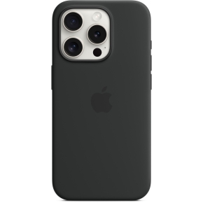 APPLE iPhone 15 Pro Silicone Case with MagSafe - Black